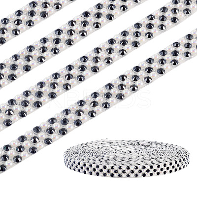 3 Yards Resin Self Adhesive Sewing Trim Hotfix Rhinestone Tape DIY-TA0013-15A-1