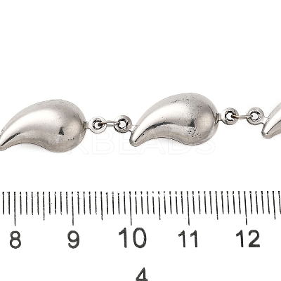 304 Stainless Steel Teardrop Link Chains CHS-G037-02P-1