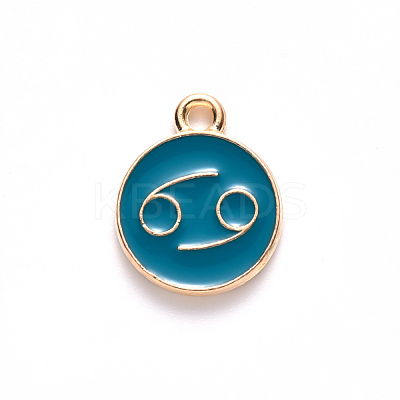 Alloy Enamel Pendants ENAM-S124-01B-05D-1