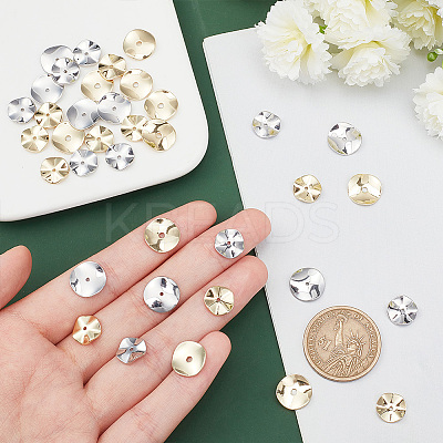40Pcs 4 Styles Brass Spacer Beads KK-GO0001-34-1
