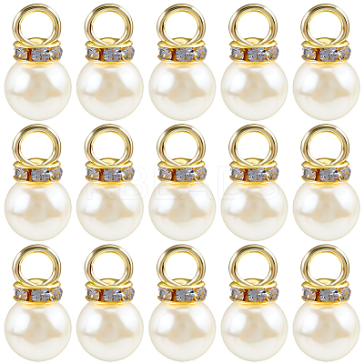 200Pcs ABS Imitation Pearl Pendants FIND-SC0019-99-1