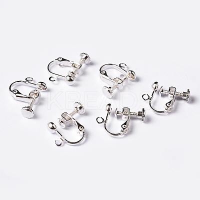 Brass Screw Clip Earring Converter EC143-S-1