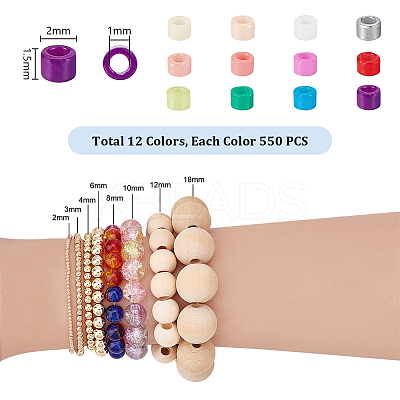 12Bags 12 Colors Opaque Glass Round Seed Beads GLAA-PH0003-32-1