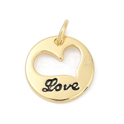 Brass Enamel Charms KK-U062-30G-01-1