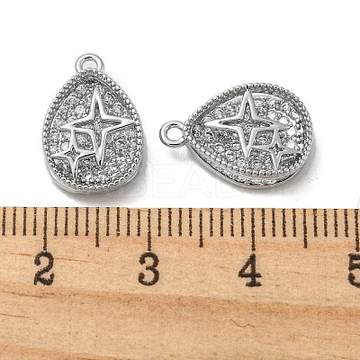 Brass Micro Pave Cubic Zirconia Pendants KK-H460-06P-1
