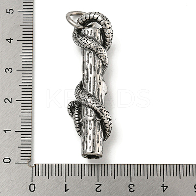 316 Surgical Micro Pave Cubic Zirconia Stainless Steel Pendants STAS-Z073-60AS-02-1