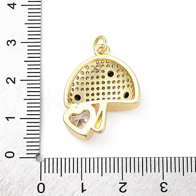 Brass Micro Pave Cubic Zirconia Pendants KK-U066-16G-1