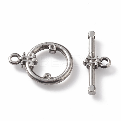Non-Tarnish 304 Stainless Steel Toggle Clasps STAS-K209-05P-1