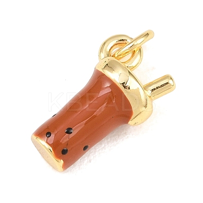 Brass Enamel Pendants KK-B168-01G-02-1