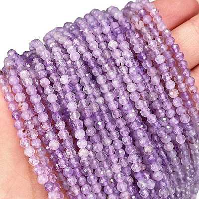 Natural Lavender Amethyst Beads Strands X-G-C127-A03-04-1