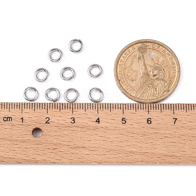 Tarnish Resistant 304 Stainless Steel Open Jump Rings X-STAS-E067-08-6mm-1