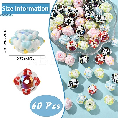 Opaque Acrylic Beads SACR-YW0002-78A-01-1