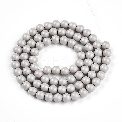 Baking Paint Pearlized Glass Pearl Bead Strands HY-N002-5mm-B05-1