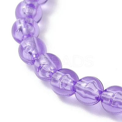 Transparent Plastic Beaded Stretch Bracelets for Children BJEW-JB11507-04-1