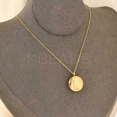 304 Stainless Steel Clear Cubic Zirconia Constellation Pendant Necklaces NJEW-R021-02G-11-1