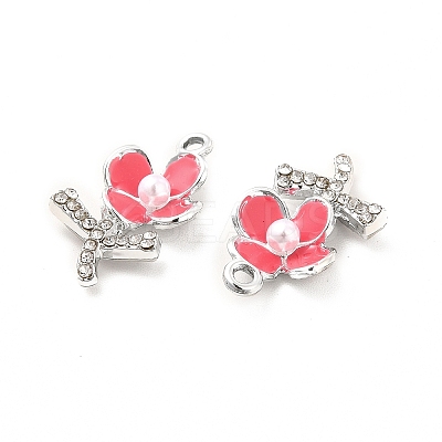 Alloy Rhinestone Enamel Pendants ENAM-K020-01C-1