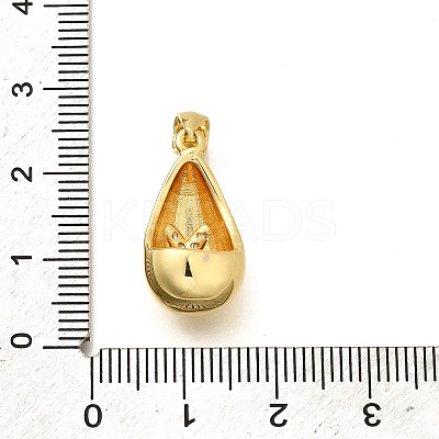 Rack Plating Brass Micro Pave Cubic Zirconia Pendants KK-L226-102G-X-1