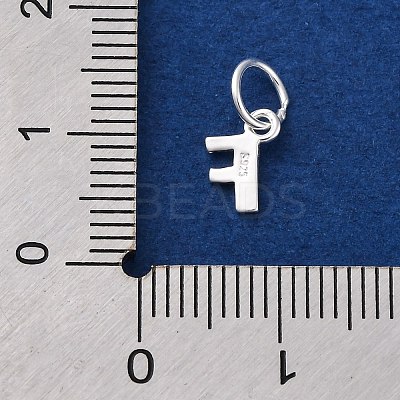 925 Sterling Silver Letter Charms LS-STER-C012-01S-F-1