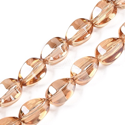 Electroplate Glass Beads Strands EGLA-T028-01F-1