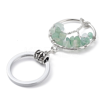 Natural Green Aventurine Keychain KEYC-E023-03D-1