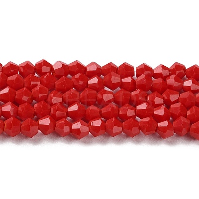 Opaque Solid Color Imitation Jade Glass Beads Strands GLAA-F029-P4mm-02-1