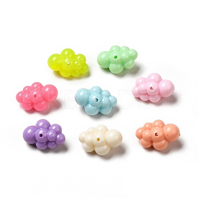 Macaron Color Opaque Acrylic Beads MACR-J122-08A-1