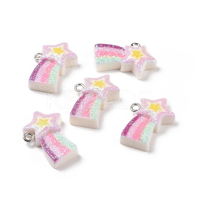 Opaque Resin Pendants RESI-J023-14B-1