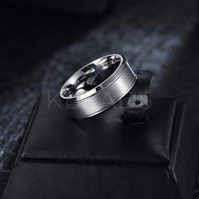 201 Stainless Steel Finger Rings for Women WG1765E-49-1