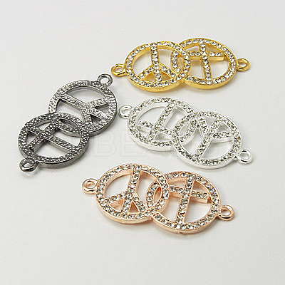 Alloy Rhinestone Links connectors RB-S011-M-1