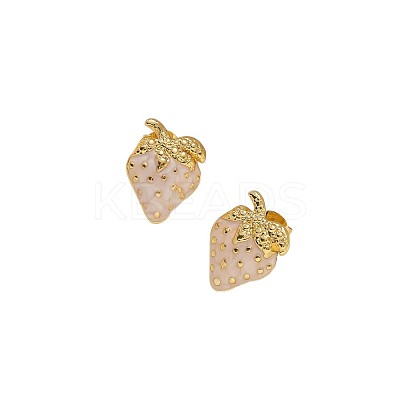 304 Stainless Steel Enamel Stud Earrings WG7643B-01-1