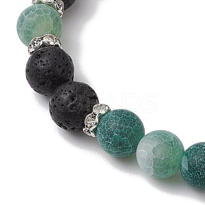 Natural Weathered Agate Stretch Bracelets BJEW-JB11101-1