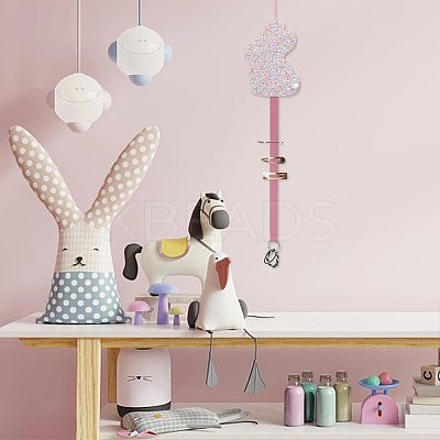 Rabbit Non-woven Fabrics Hairpin Hair Clip Hanging Holder Storage Organizer ODIS-WH0025-129A-1