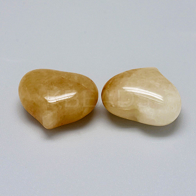 Natural Yellow Aventurine Heart Palm Stone LS-G-F637-11C-1