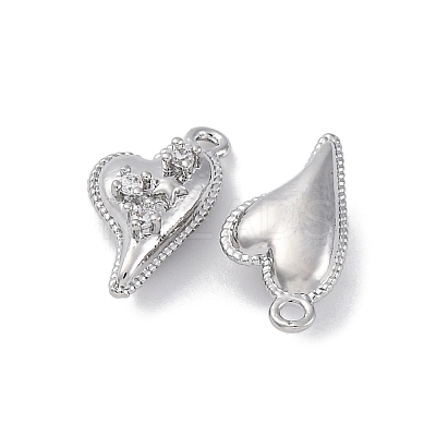 Brass Micro Pave Cubic Zirconia Pendants KK-D288-01P-1