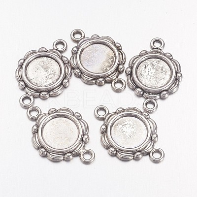 Tibetan Style Link Cabochon Bezel Settings LS-TIBEP-0578-S-FF-1