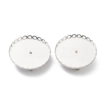 Non-Tarnish 304 Stainless Steel Brooch Base Settings FIND-D035-03F-P-1