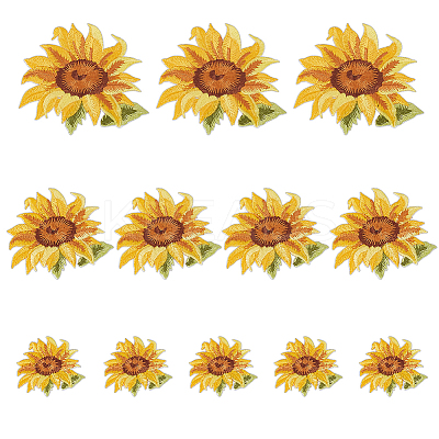 Flower Self Adhesive Computerized Embroidery Cloth Iron on/Sew on Patches PATC-GA0001-84A-1