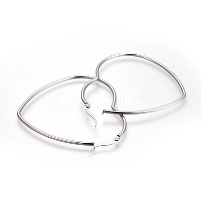 Tarnish Resistant 201 Stainless Steel Hoop Earrings EJEW-A052-09A-1