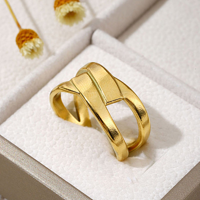 304 Stainless Steel Cuff Open Rings for Couple WG188EA-02-1