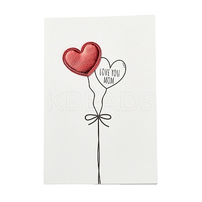 4Pcs Kraft Paper Greeting Cards AJEW-FS0001-30B-1