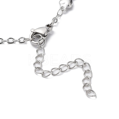 Non-Tarnish 304 Stainless Steel Bowknot Link Chain Necklace NJEW-K249-07P-1