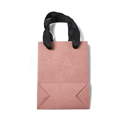 Paper Gift Tote Bags with Nylon Ribbon Handles ABAG-G018-01A-1