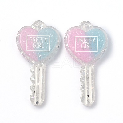 Two Tone Resin Big Pendants RESI-Z001-01A-1