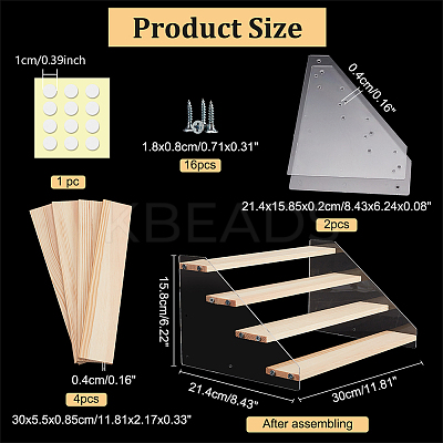 4-Layer Acrylic Model Toy Assembled Holder ODIS-WH0025-60B-1