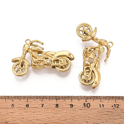304 Stainless Steel Rhinestone Pendants STAS-T068-45G-1