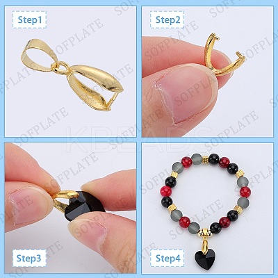 100Pcs Brass Ice Pick Pinch Bails FIND-SP0001-74A-1