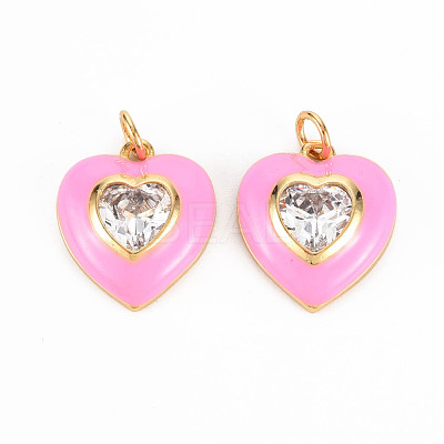 Brass Enamel Pendants X-KK-T013-15E-NF-1