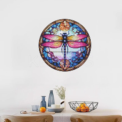 Dragonfly DIY Diamond Painting Sticker Kits PW-WG88104-01-1