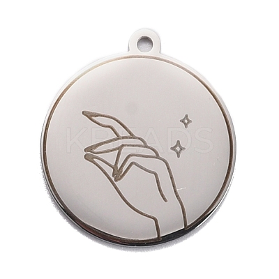 Non-Tarnish 304 Stainless Steel Pendants STAS-C032-10P-1