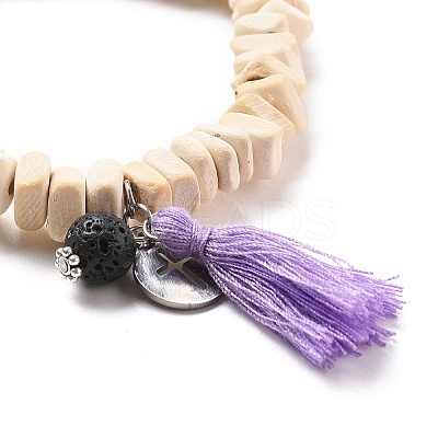 Stretch Charm Bracelets BJEW-JB05522-04-1